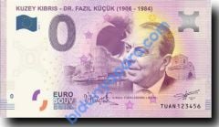 0 Euro Hatıra Parası - Kıbrıs - Dr.Fazıl Küçük 2019 ( Özel Föy ve Zarflı )