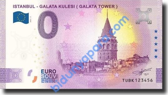 0 Euro Hatıra Parası - Galata Kulesi - 2021