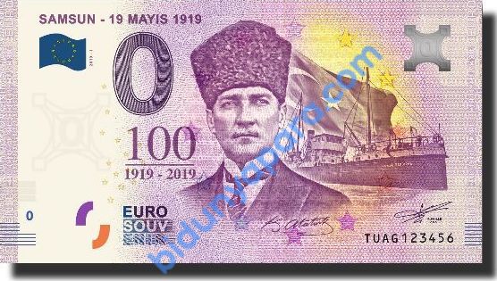 0 Euro Hatıra Parası - Samsun - 2019