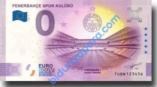 0 Euro Hatıra Parası - Fenerbahçe Spor Kulübü - 2022 ( Son 100 Adet )