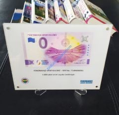 0 Euro Hatıra Parası - Fenerbahçe Spor Kulübü - İlk 100 Seri Numarası - Pleksiglass Özel Tasarım ( İSME ÖZEL BASKI )