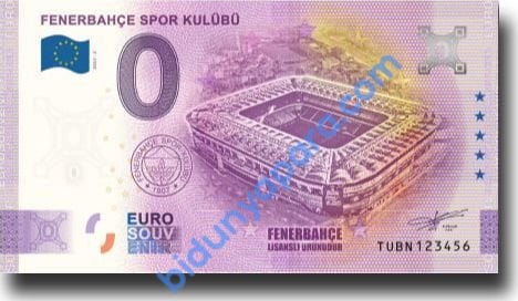 0 Euro Hatıra Parası - Fenerbahçe Spor Kulübü - 2023 - SON 10 ADET