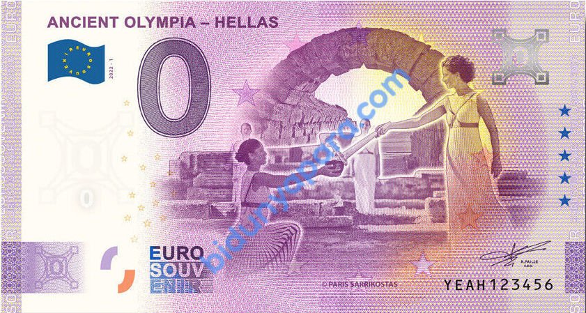 0 EURO HATIRA PARASI - ANCIENT OLYMPIA - HELLAS - YUNANİSTAN