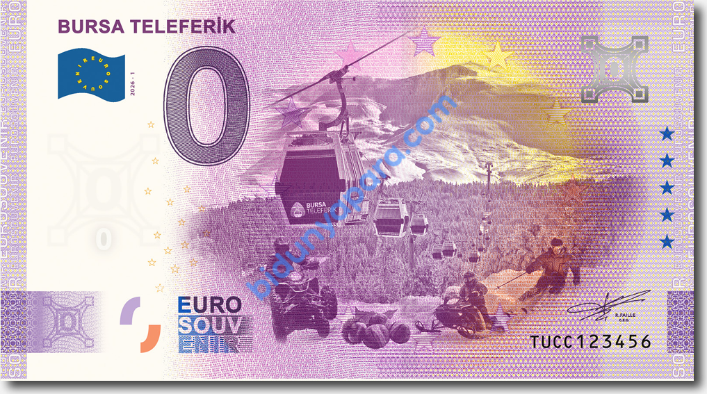 0 Euro Hatıra Parası  - Bursa Teleferik - 2026